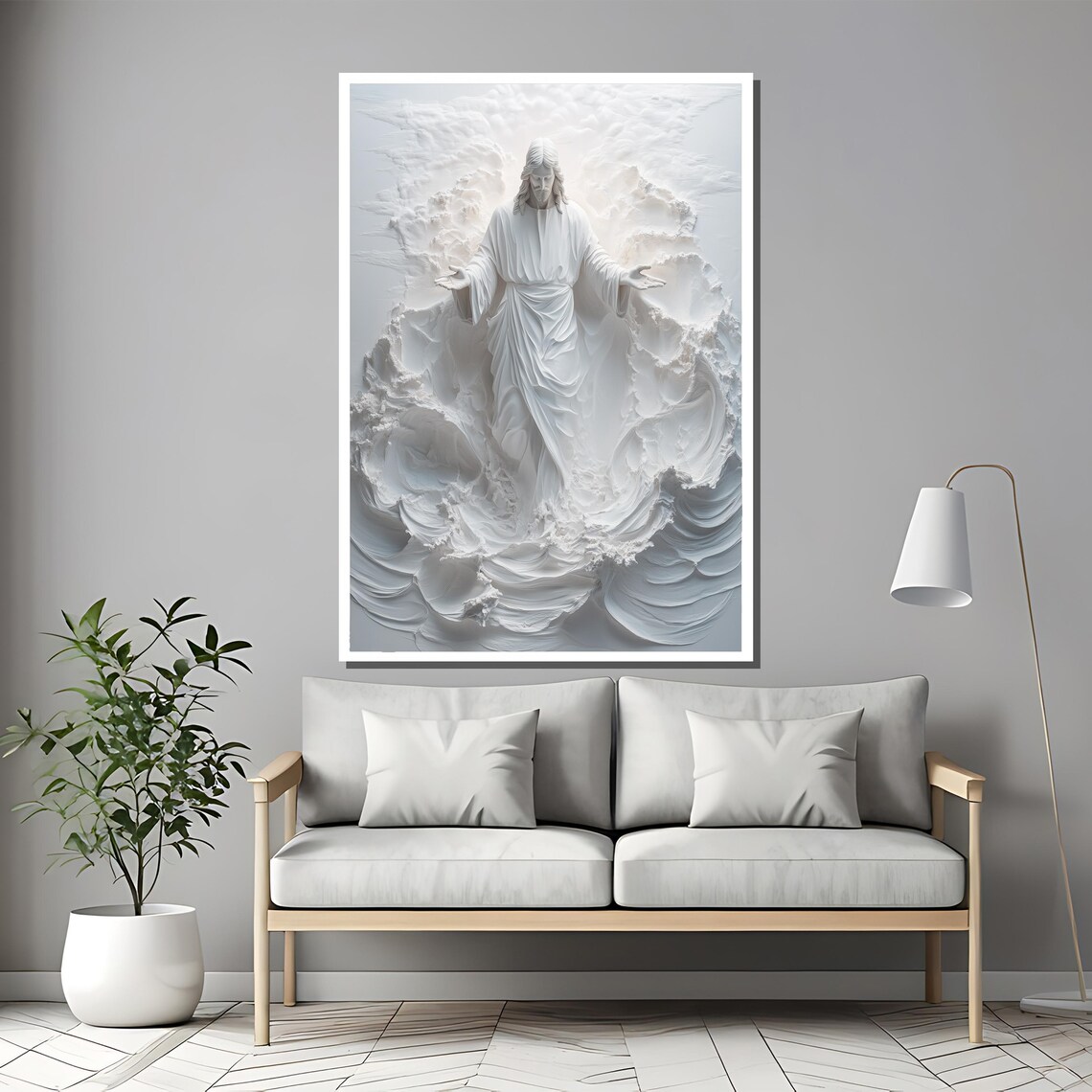 Abstract Jesus Art, Divine Peace And Tranquility - Image 2