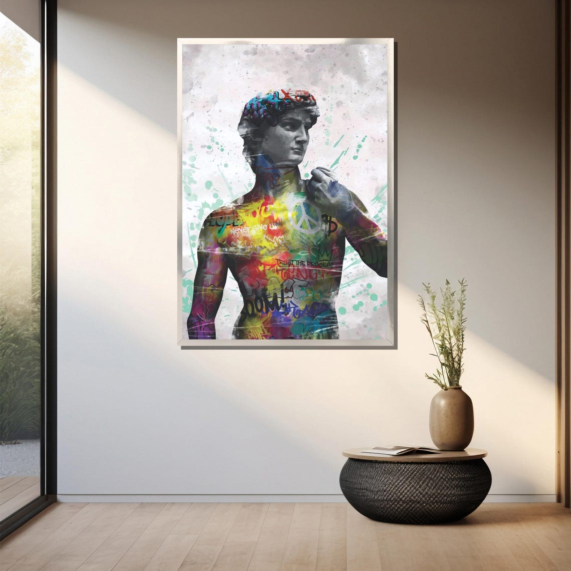 Graffiti David Painting Bold Urban Art Gift Inspired By Classical Sculpture - Image 3