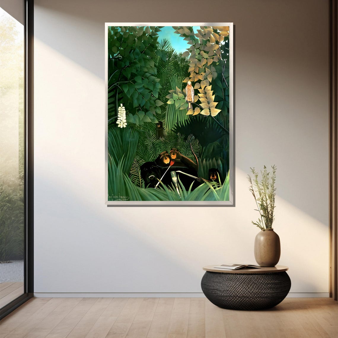 Henri Rousseaus The Merry Jesters Whimsical Jungle Scene Painting Lush And Playful Art Gift For Nature Lovers - Image 3
