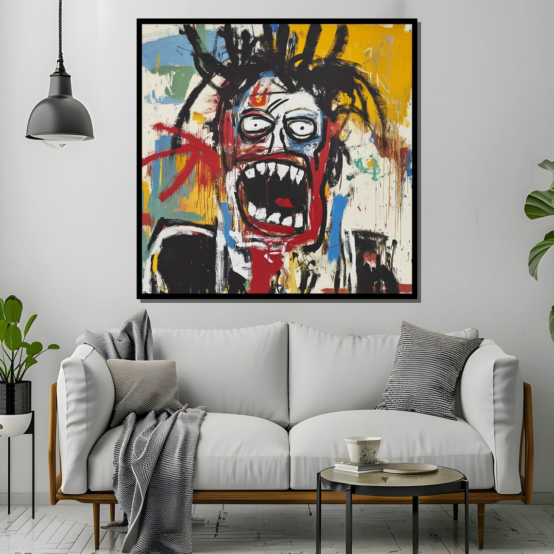 Expressive Abstract Painting Bold Graffiti Street Art Neo Expressionist Wall Decor Raw Emotional Artwork Modern Urban Home Gift - Image 4