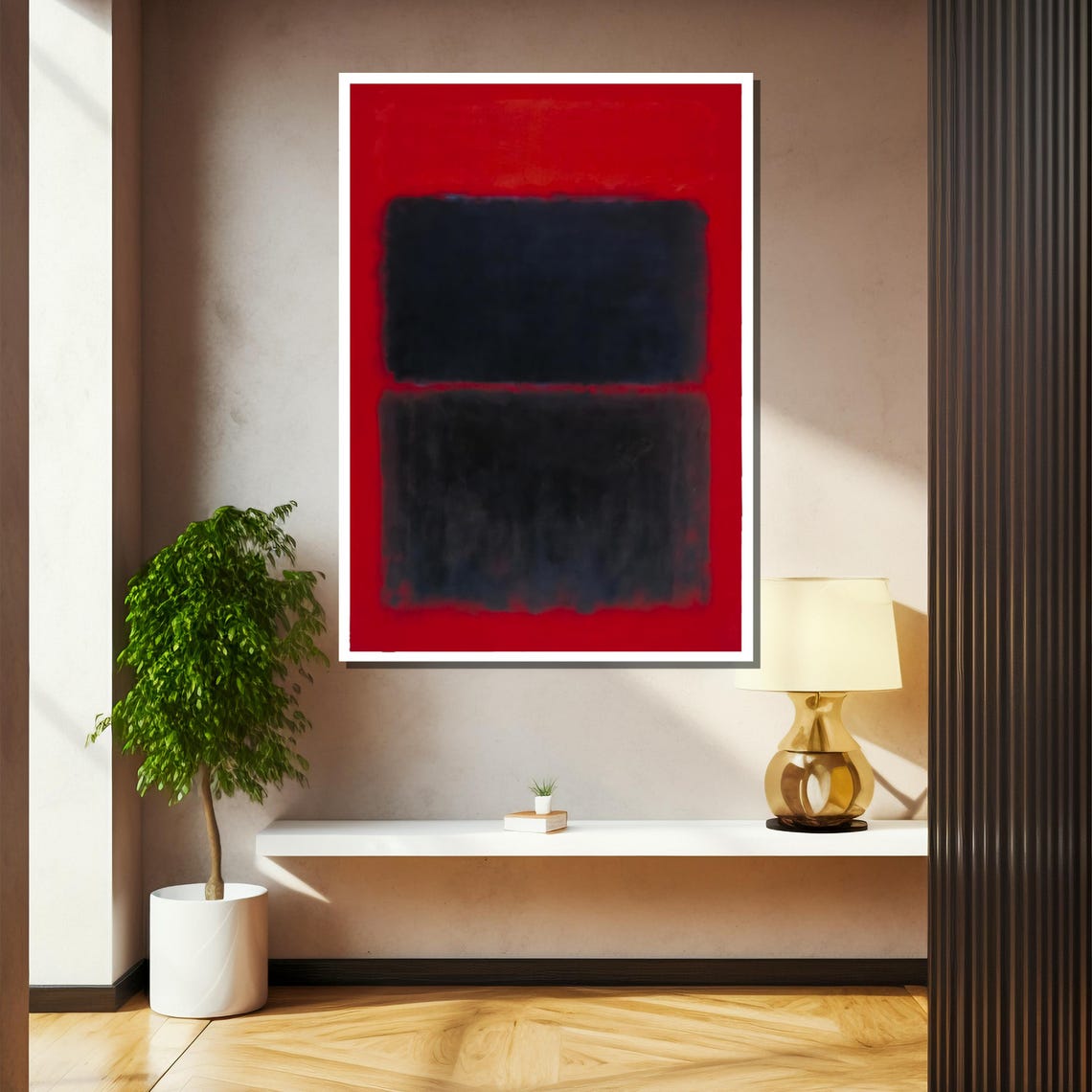 Mark Rothkos Light Red Over Black 1957 Bold Abstract Painting Gift For Modern Art Enthusiasts And Collectors - Image 2