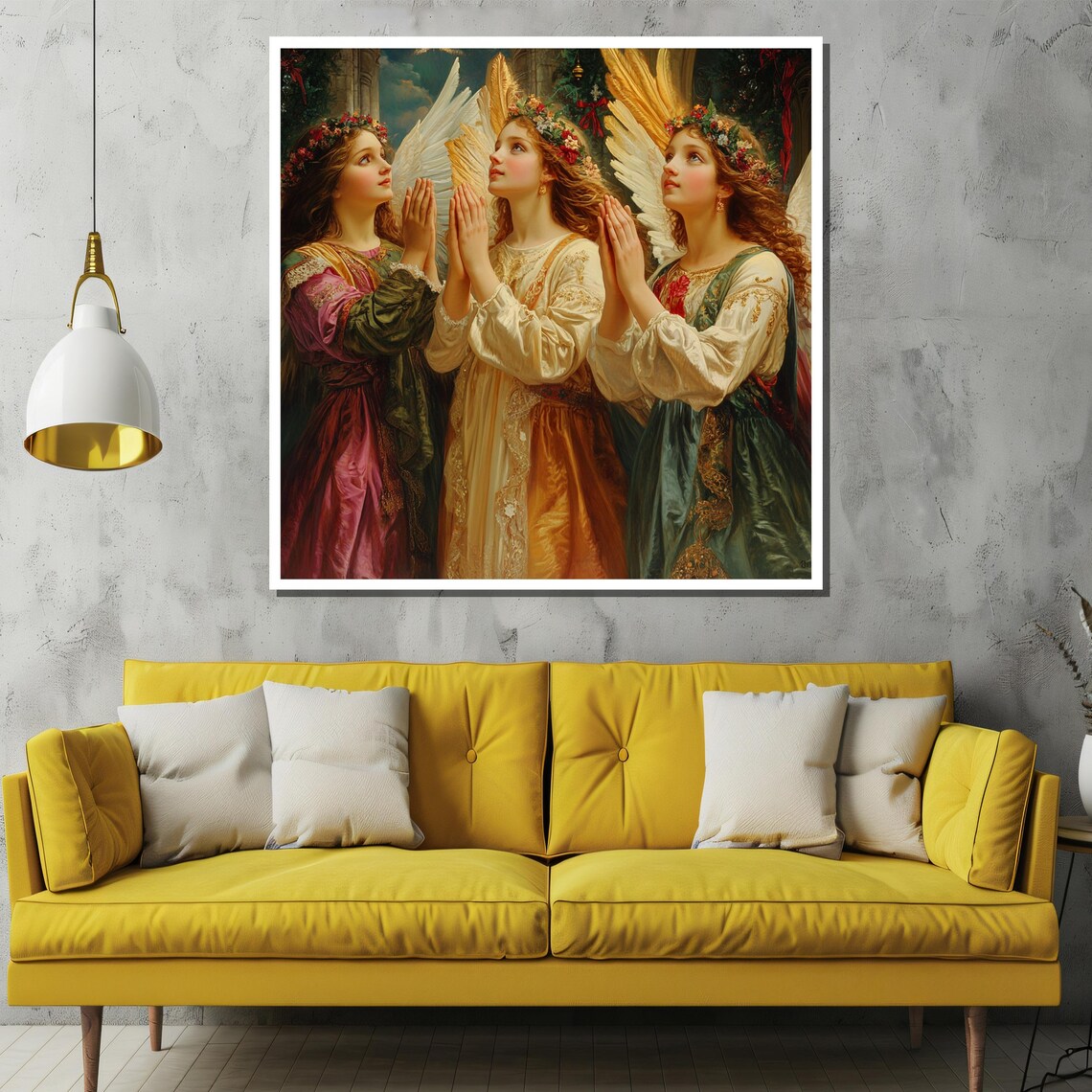 Angelic Harmony In Prayer, Three Glorious Angels - Image 2