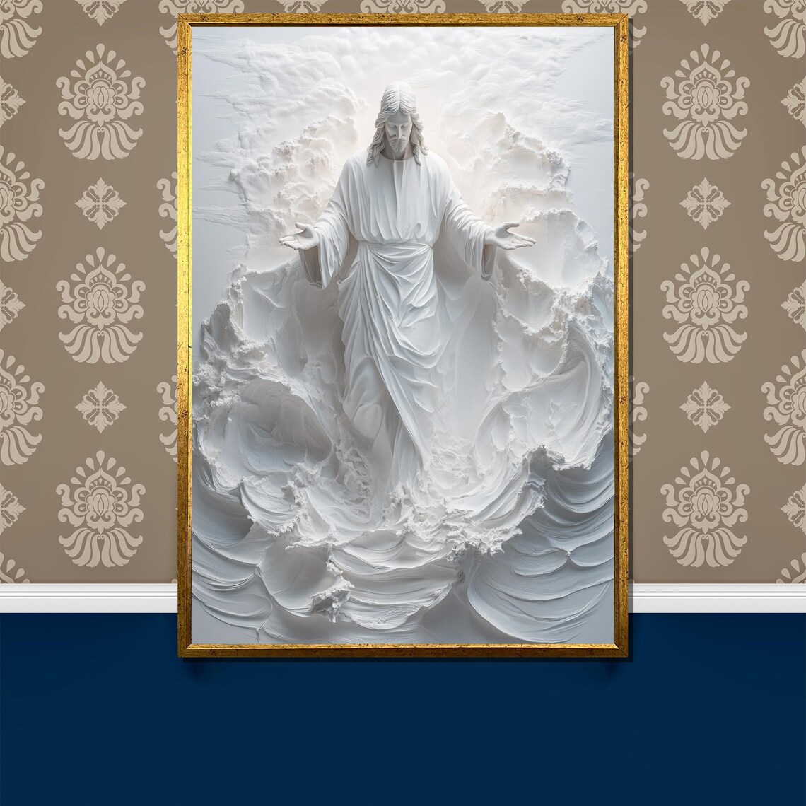 Abstract Jesus Art, Divine Peace And Tranquility