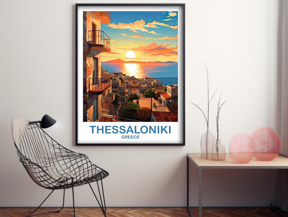 Thessaloniki Greece Travel Poster