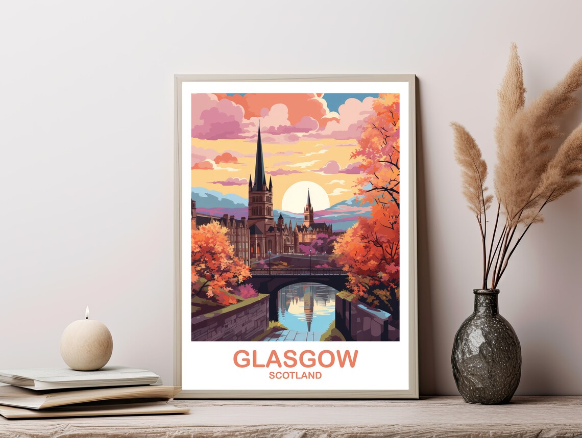 Glasgow Scotland Travel Wall Art Print - Image 3