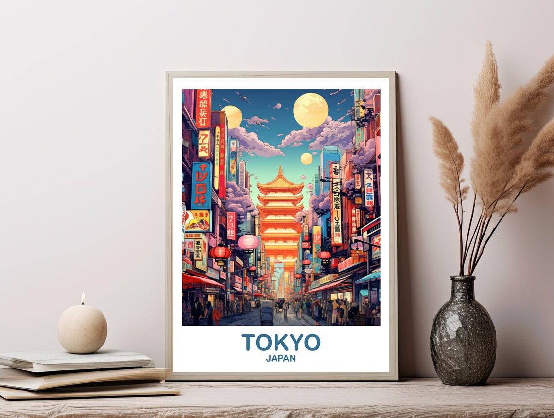 Tokyo Skyline Japan Travel Poster, City Skyline - Image 2