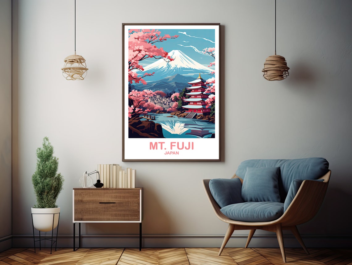 Mtfuji Travel Art Japan Wall Art Travel Wall Art Landscape Travel Wall Art Japan Travel Dt2asjaho3 - Image 2