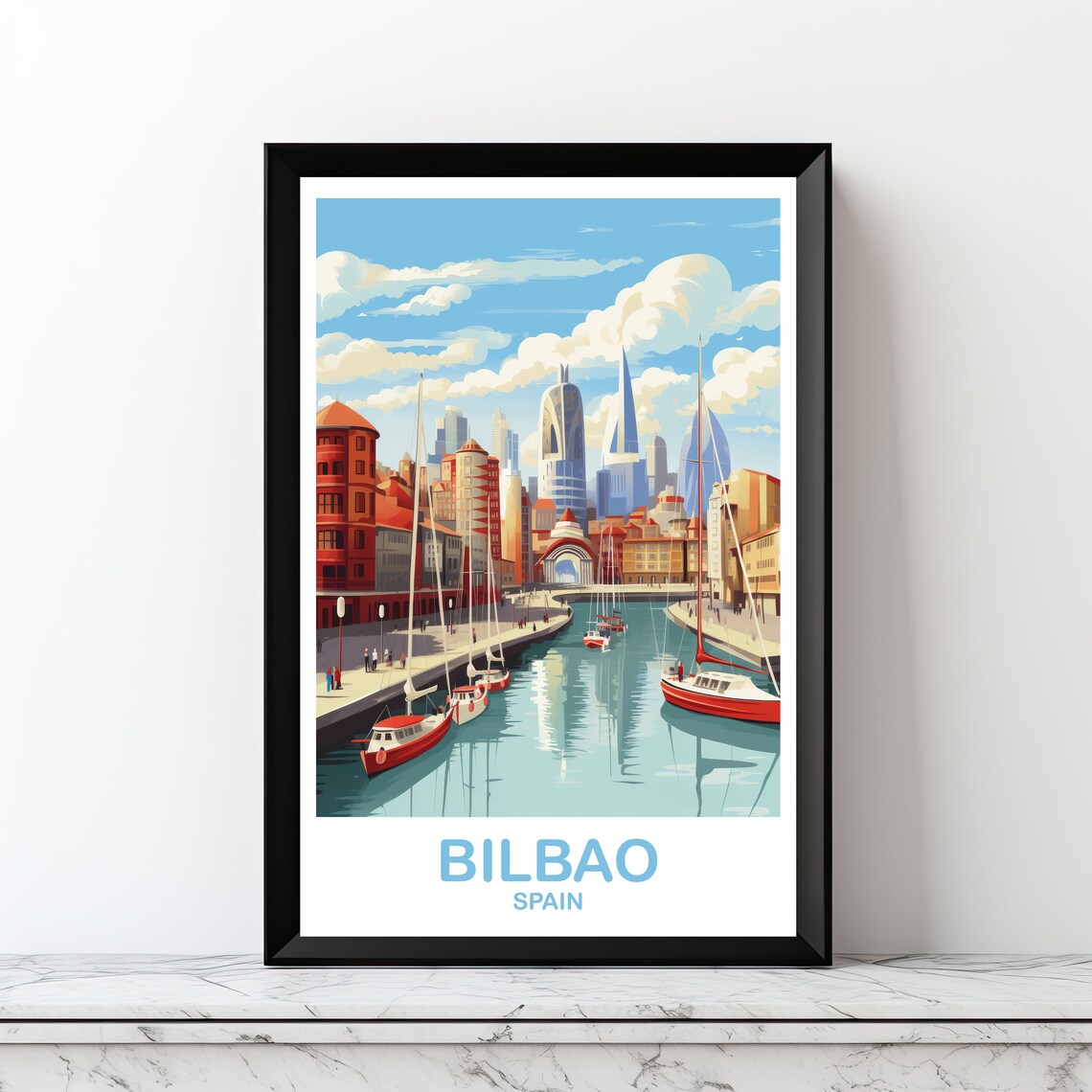 Bilbao Spain Travel Art Spain Travel Poster Bilbao Wall Art Spain Travel Art Travel Wall Art Dt2euspbi1