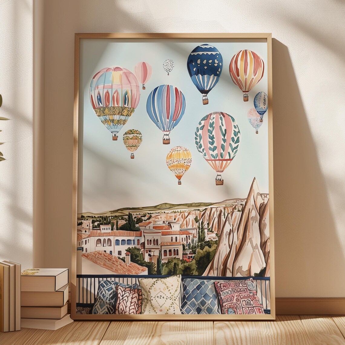 Cappadocia Turkey Hot Air Balloon Travel Poster
