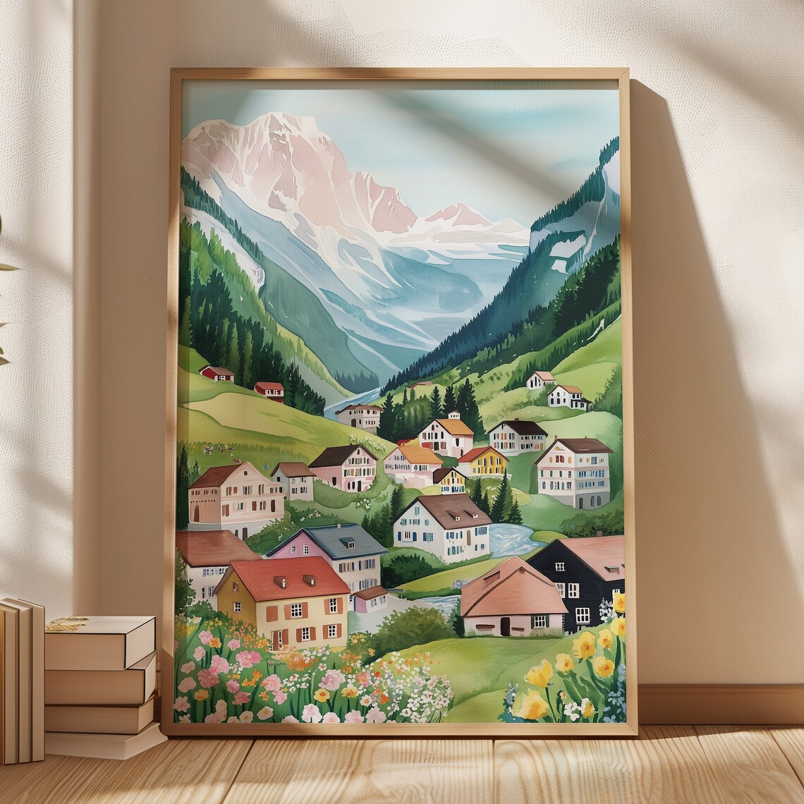 Switzerland Swiss Alps Travel Poster, Grindelwald
