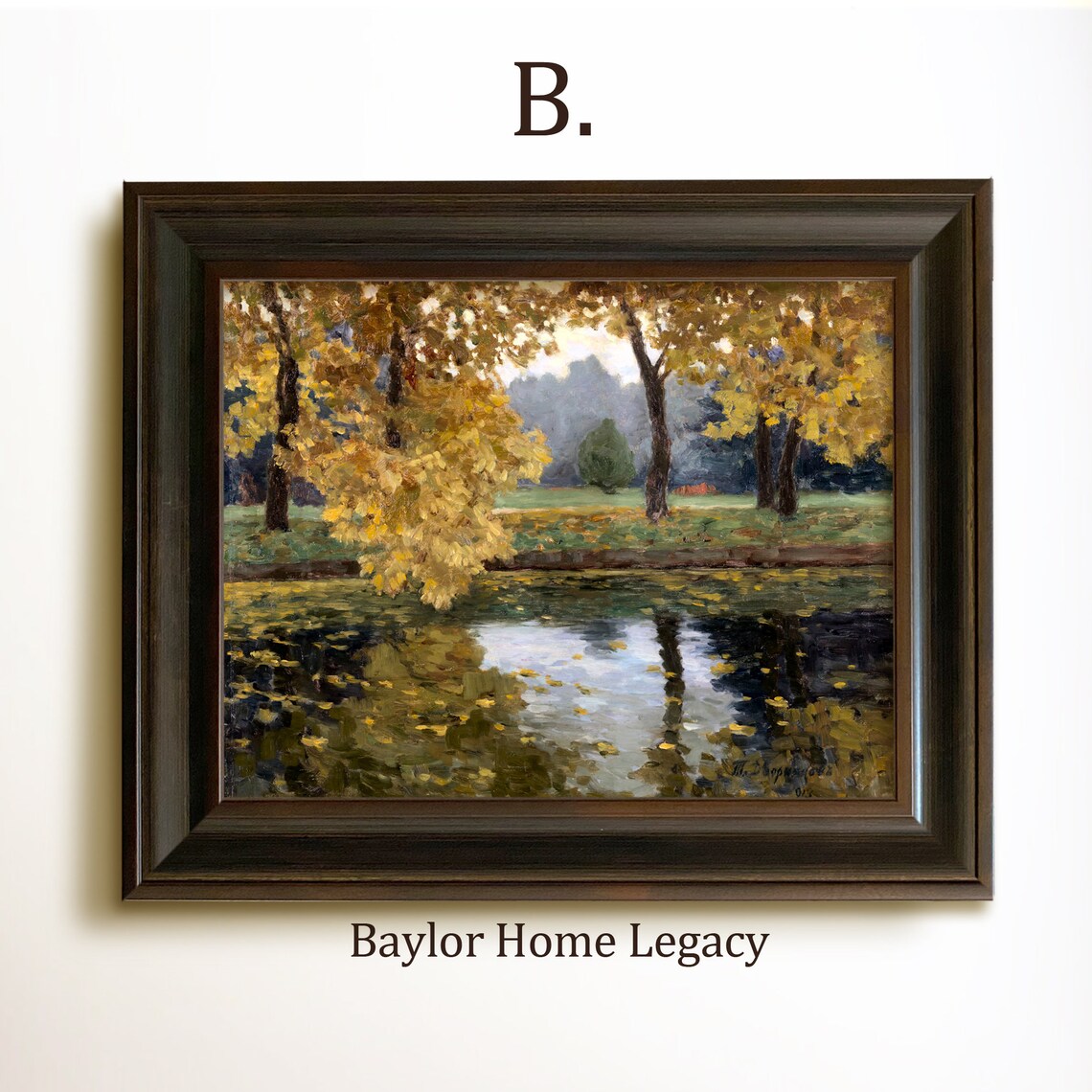 Vintage Country Landscape Fall Foliage Art Print - Image 4