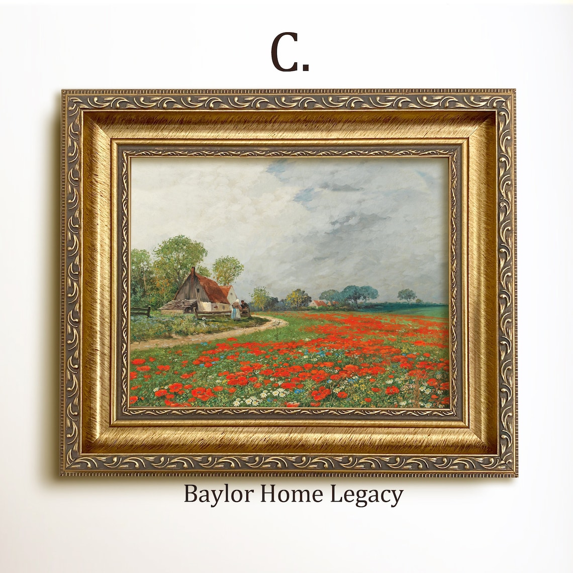 Poppies and Daisies English Countryside Art Print - Image 3