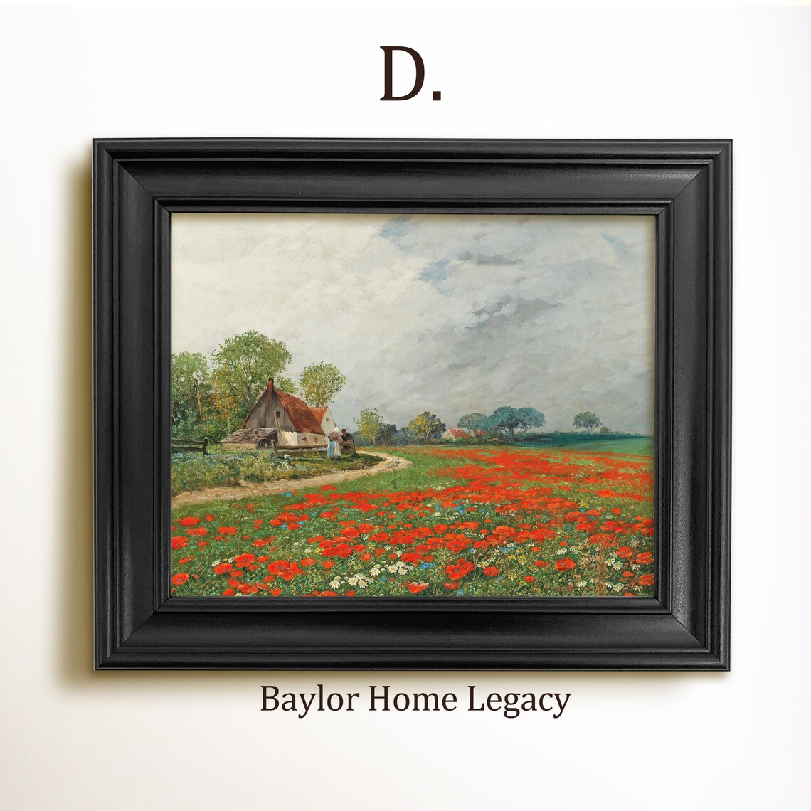Poppies and Daisies English Countryside Art Print - Image 2