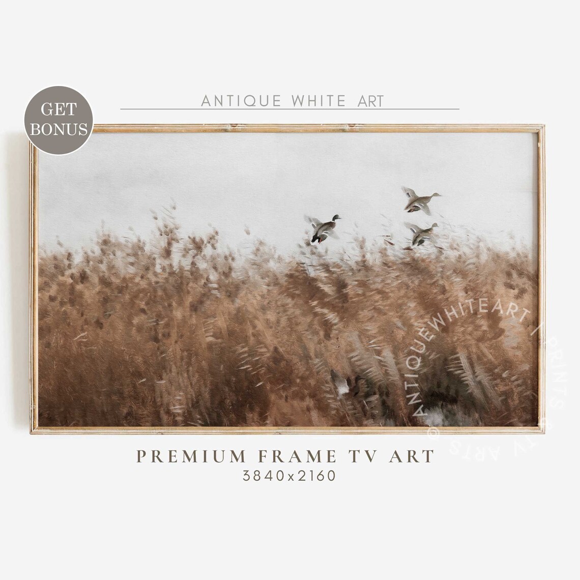 Fall Wildflower Field Landscape, Vintage Art Print