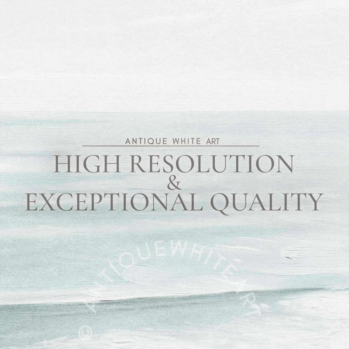 Summer Ocean Painting, Neutral Minimalist Seascape - Image 3