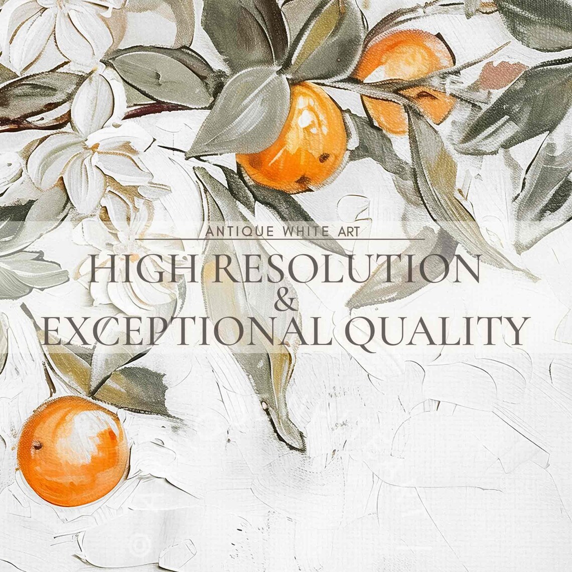 Summer Botanical Citrus Art, Neutral Frame Art Print - Image 4