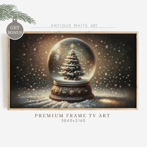 Snowglobe Christmas Tree Farmhouse Art Print