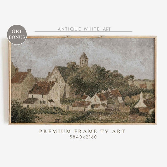 Frame Tv Art French Country Landscape Vintage Farmhouse Painting Cottagecore Decor Muted Frame Tv Art Tv250