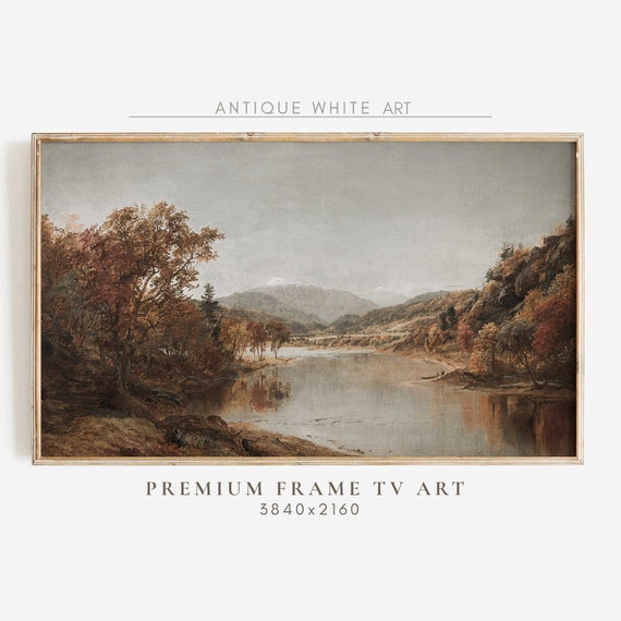 Autumn Vintage Fall Art, Rustic Country Landscape