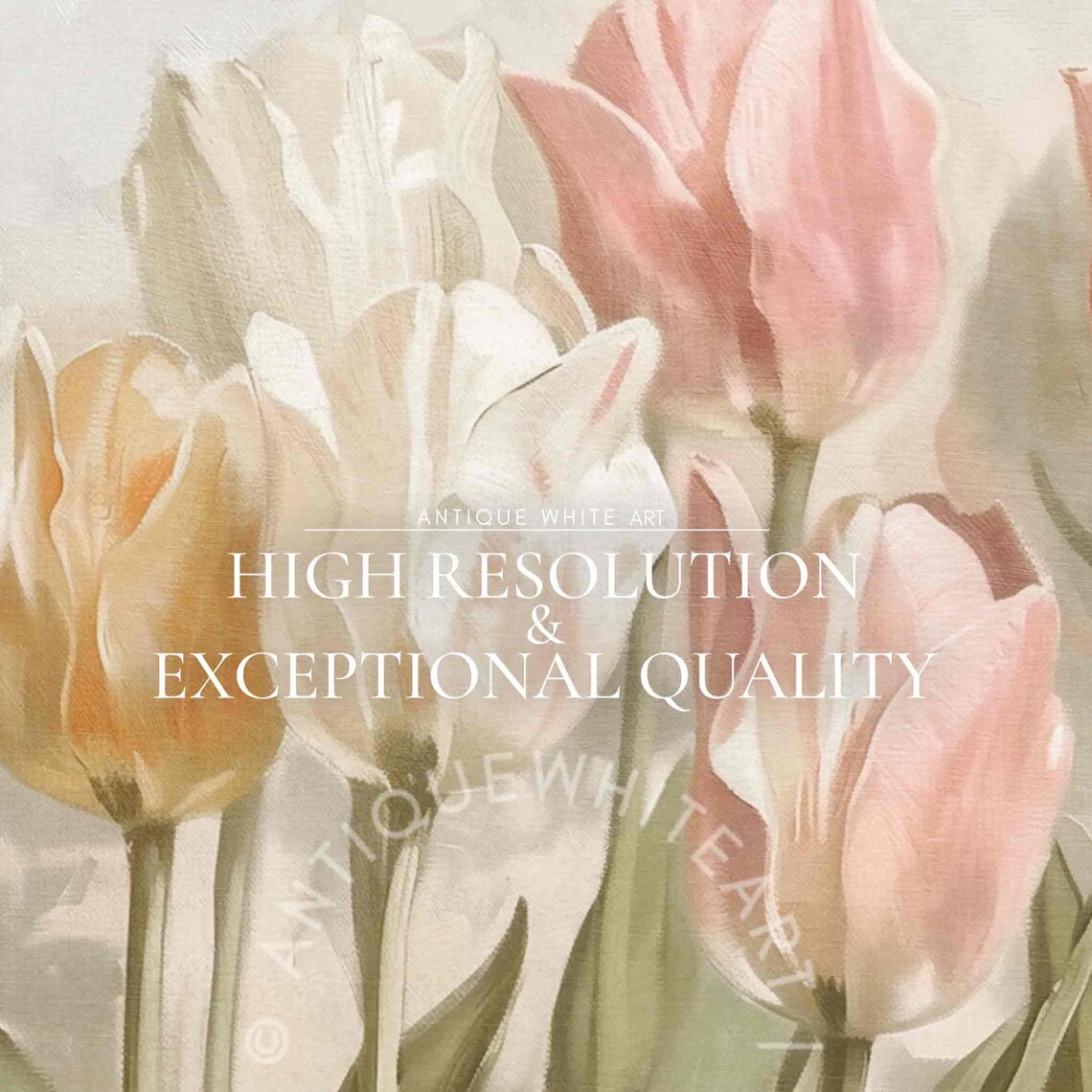 Tulip Easter Art, Spring Floral Wall Art Print - Image 3