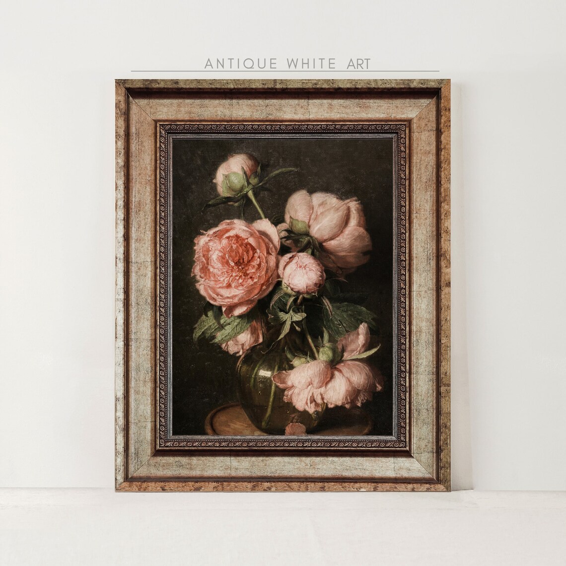 Moody Floral Vintage Still Life Art Print - Image 2