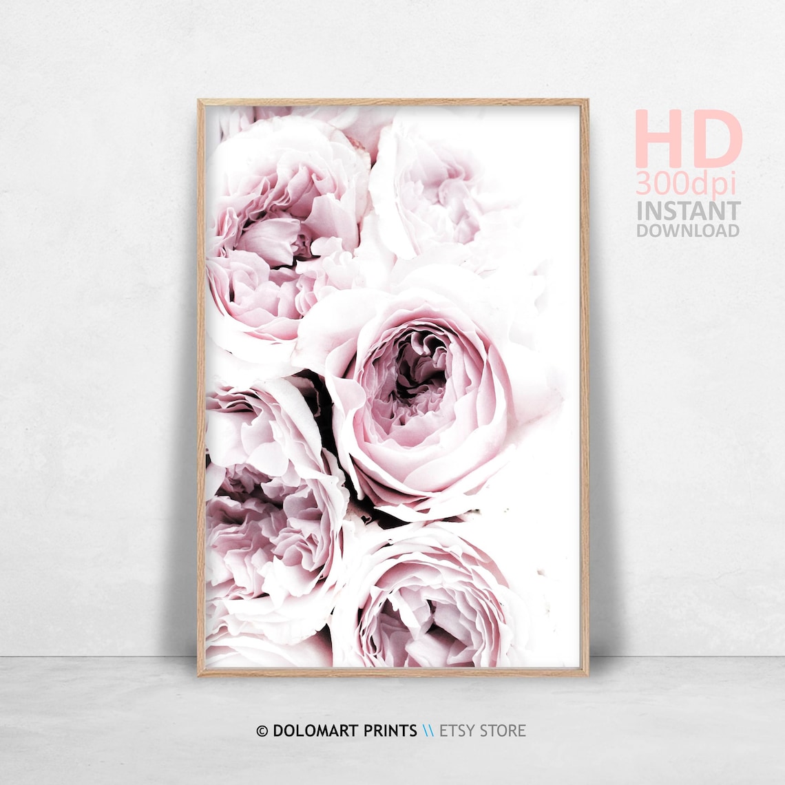 Blush Pink Peony Floral Poster, Botanical Room Decor - Image 4