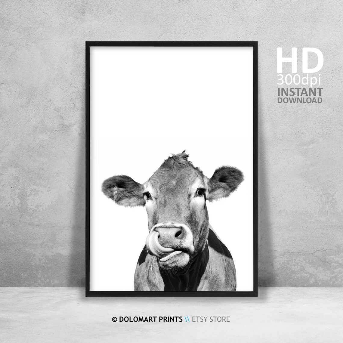 Cow Print Rustic Farmhouse Nursery Art Print - Image 4
