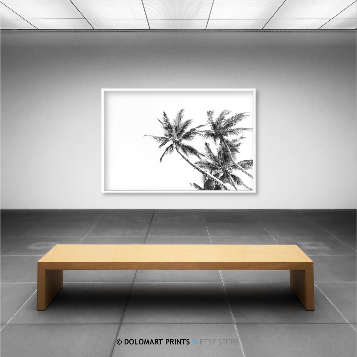 Black And White Palm Tree Poster, Tropical Decor - Image 2