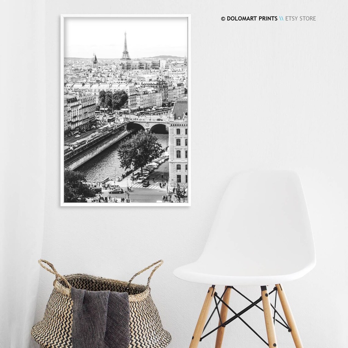 Paris Architecture Black-and-White Travel Poster Print - Image 3