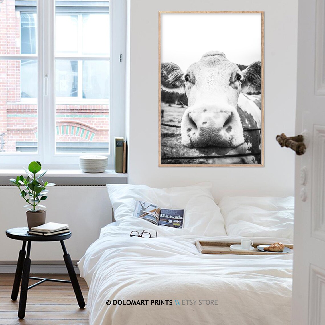Cow Wall Art, Rustic Farmhouse Animal Poster - Image 4