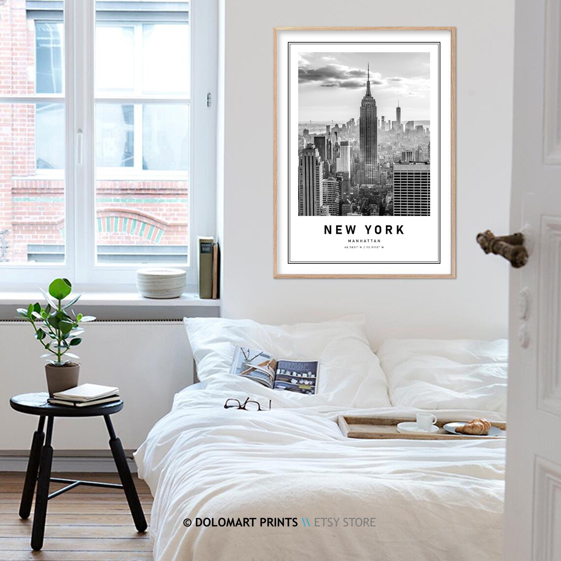 New York Poster, Empire State Building Coordinates - Image 4