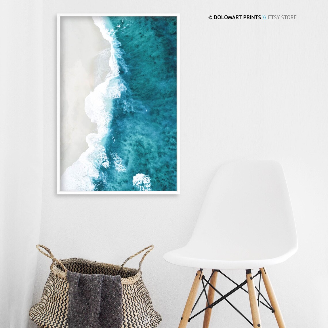 Aerial Beach Photography Modern Beach Art Print - Image 3