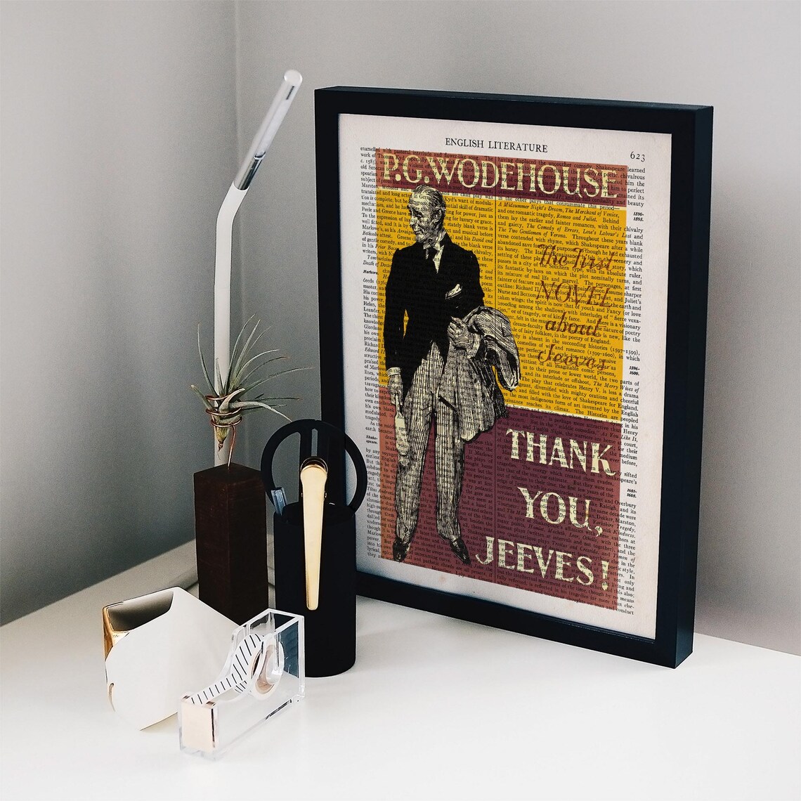 P G Wodehouse Thank You Jeeves Valet Vintage Book Page Art Print Poster - Image 2