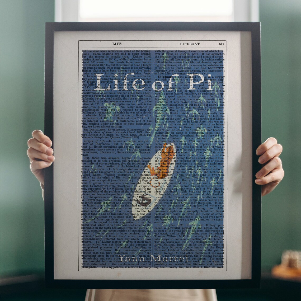 Yann Martel Life Of Pi Tiger Boat Voyage Dictionary Page Art Poster - Image 4