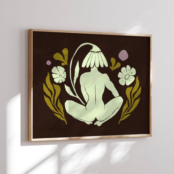 Retro Art Print Matisse Poster Mid Century Wall Modern 70s Inspired Feminist Groovy Mcm