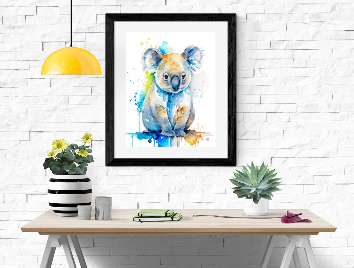 Watercolor Koala Art Print, Australian Nursery Decor - Image 2