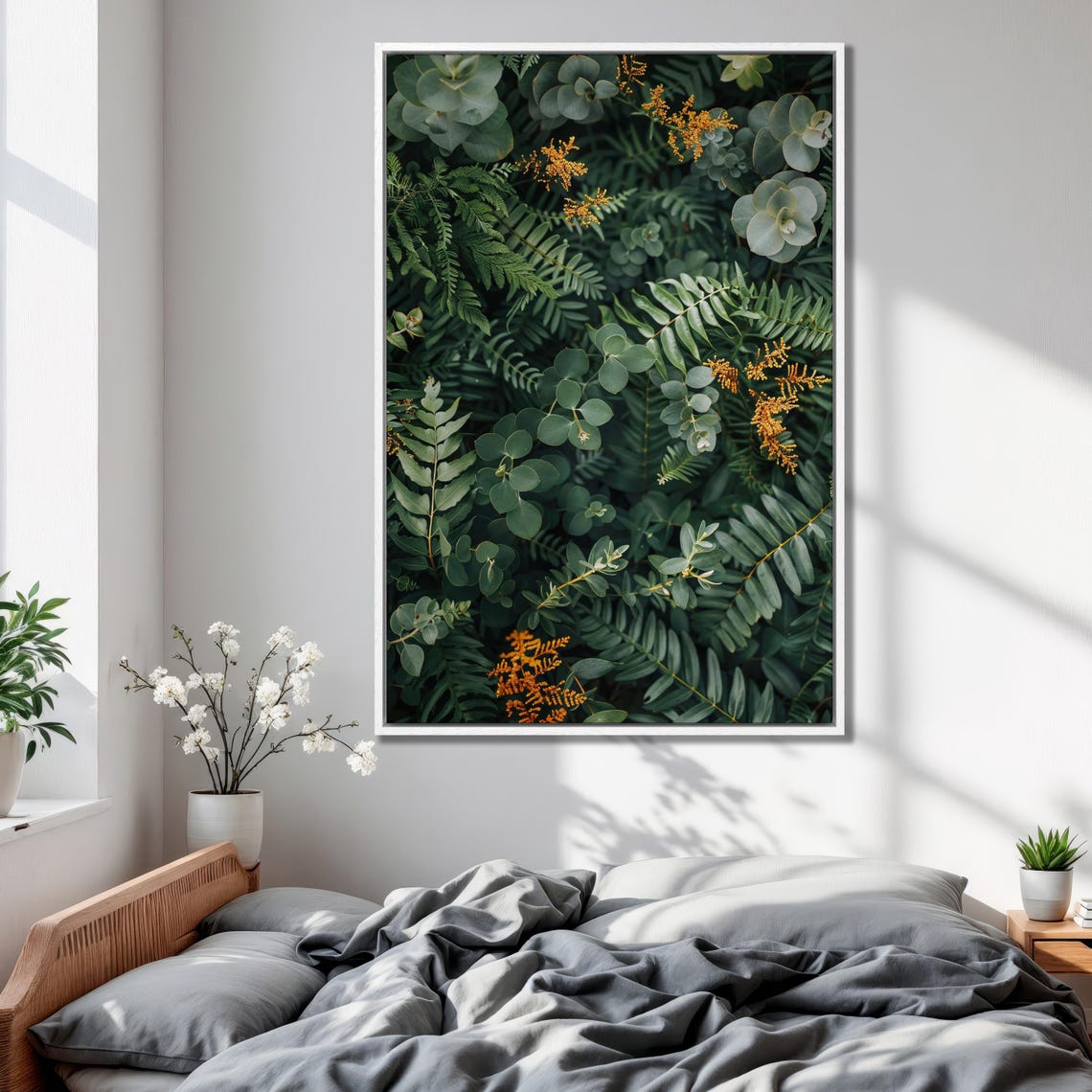 Lush Green Eucalyptus And Fern Foliage Botanical Nature Art Poster - Image 4