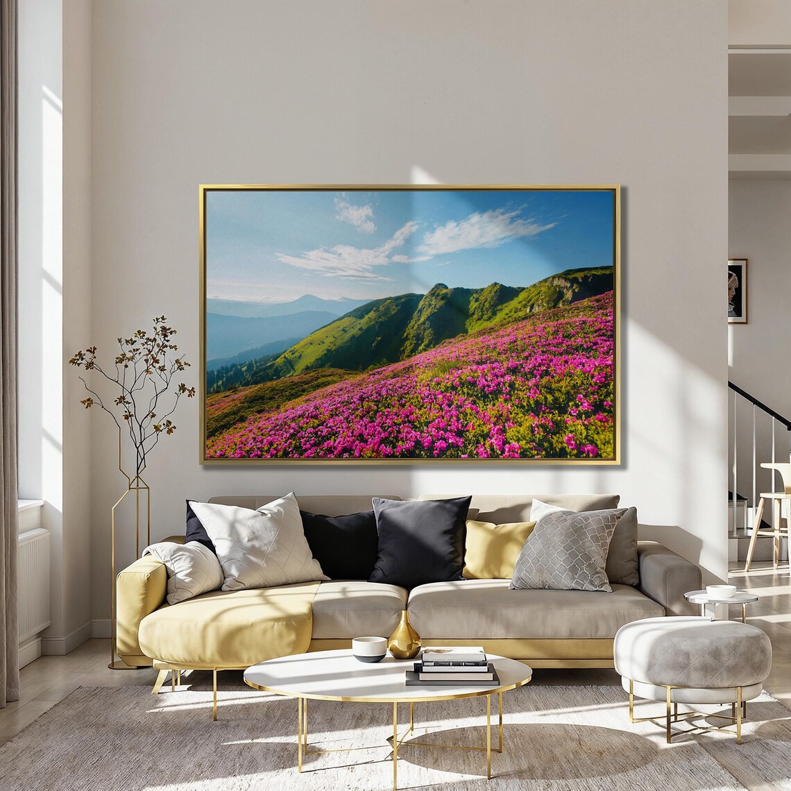 Carpathian Mountains Pink Wildflowers Travel Poster - Image 4