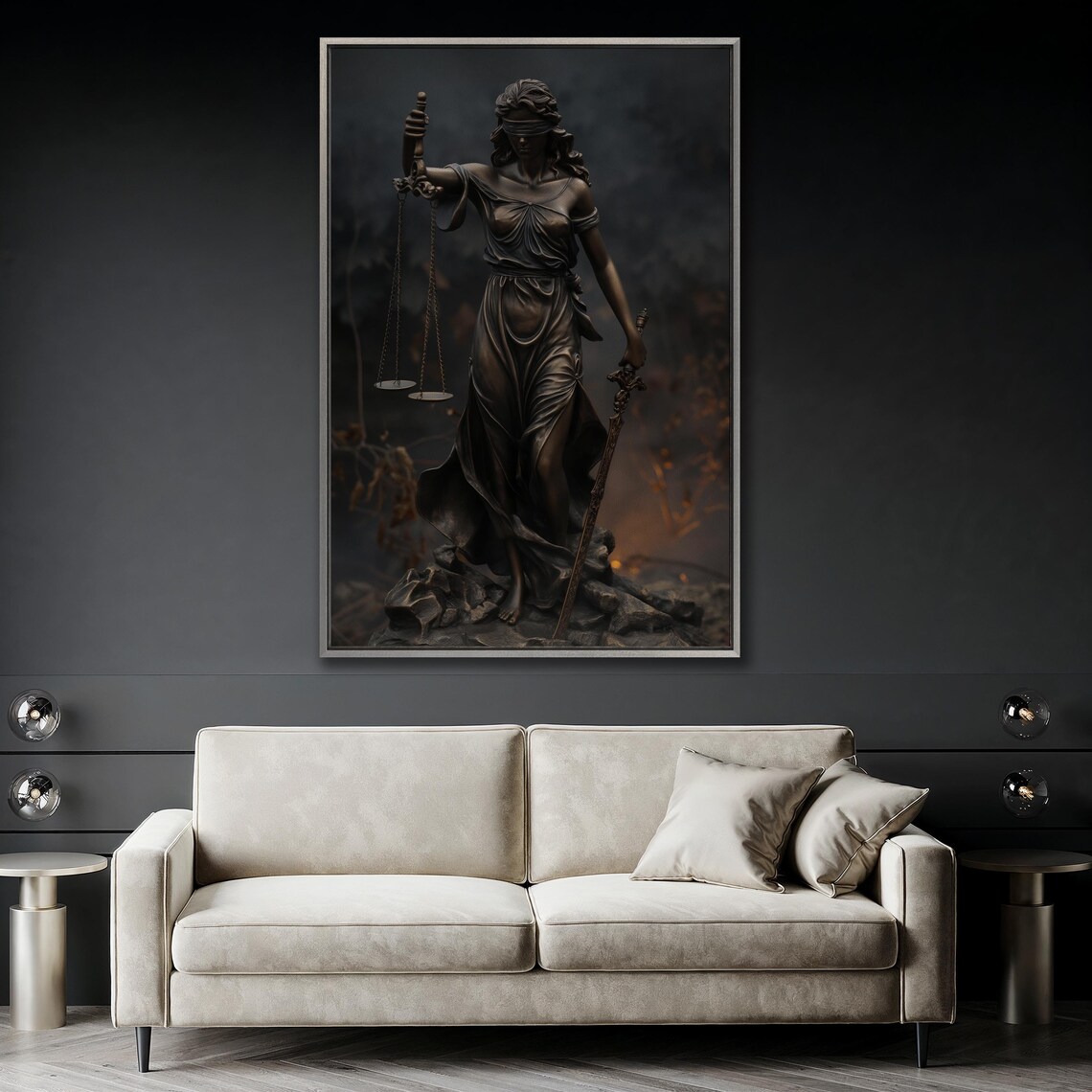 Lady Justice Themis Judicial Symbol Art Print - Image 5