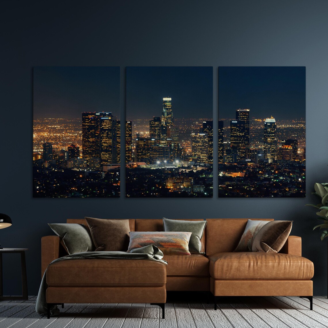 Los Angeles Cityscape Art Print, California Skyline - Image 5