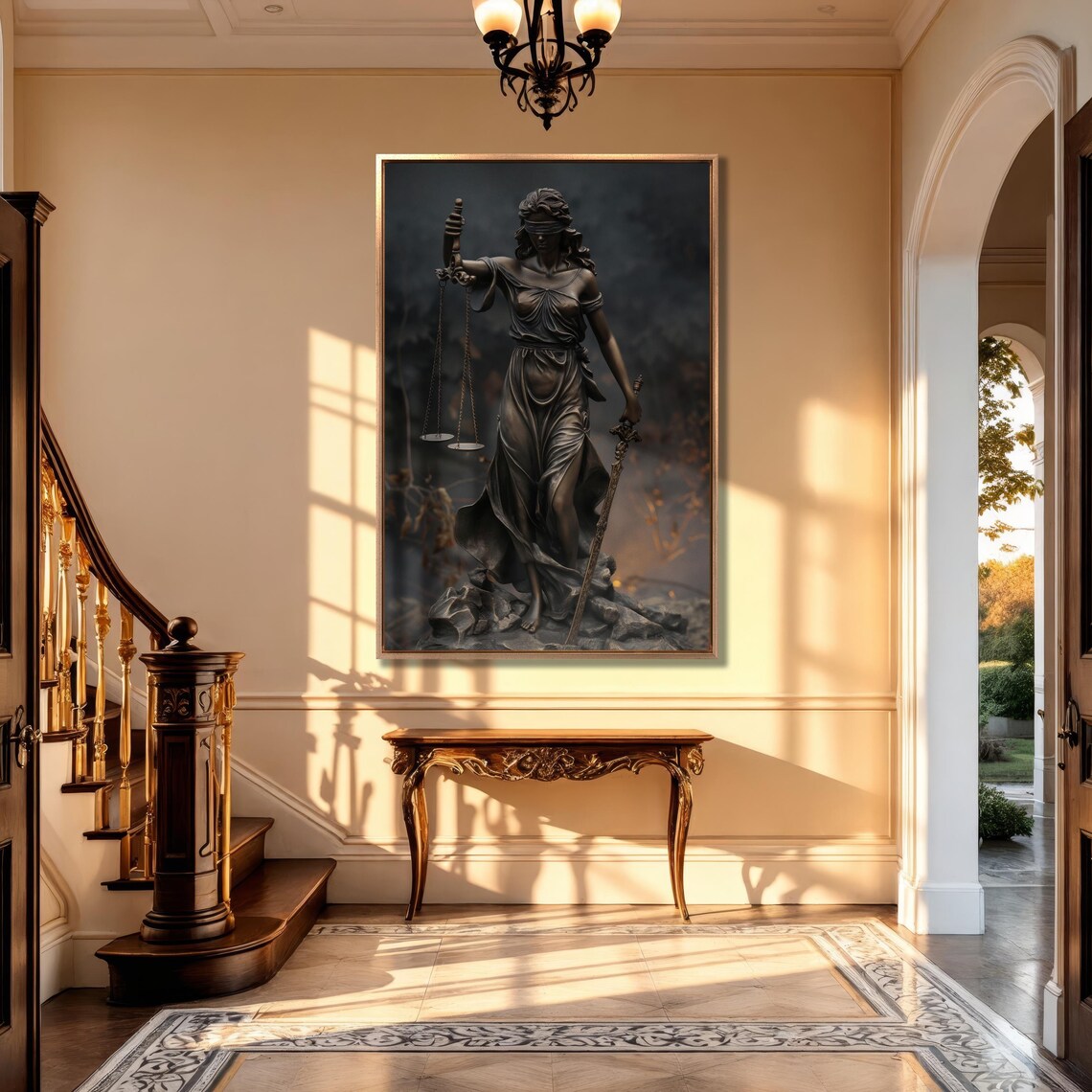 Lady Justice Themis Judicial Symbol Art Print - Image 4