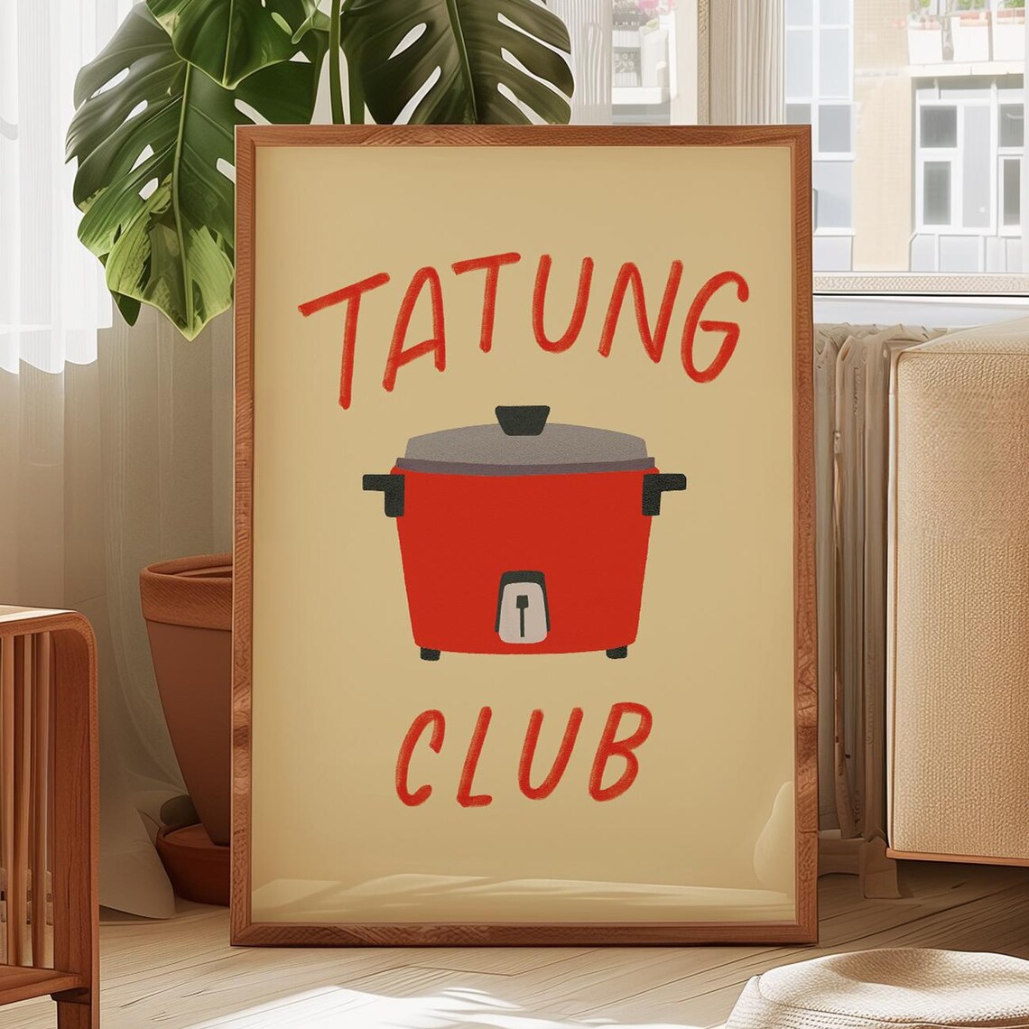 Taiwanese Rice Cooker Tatung Illustration, Kitchen Art
