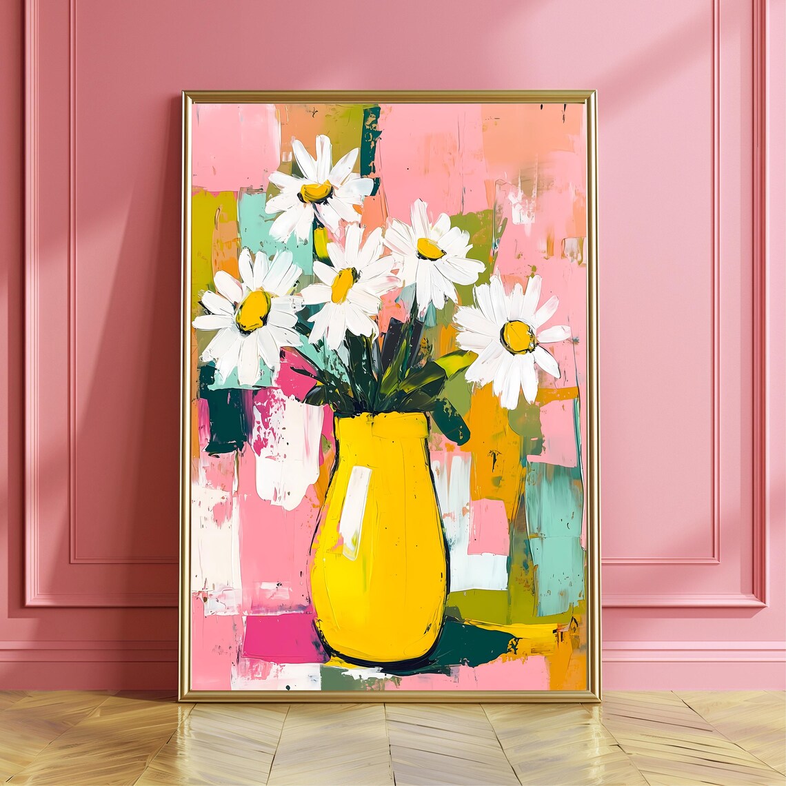 Bold Daisy Art Print, Minimalist Floral Poster