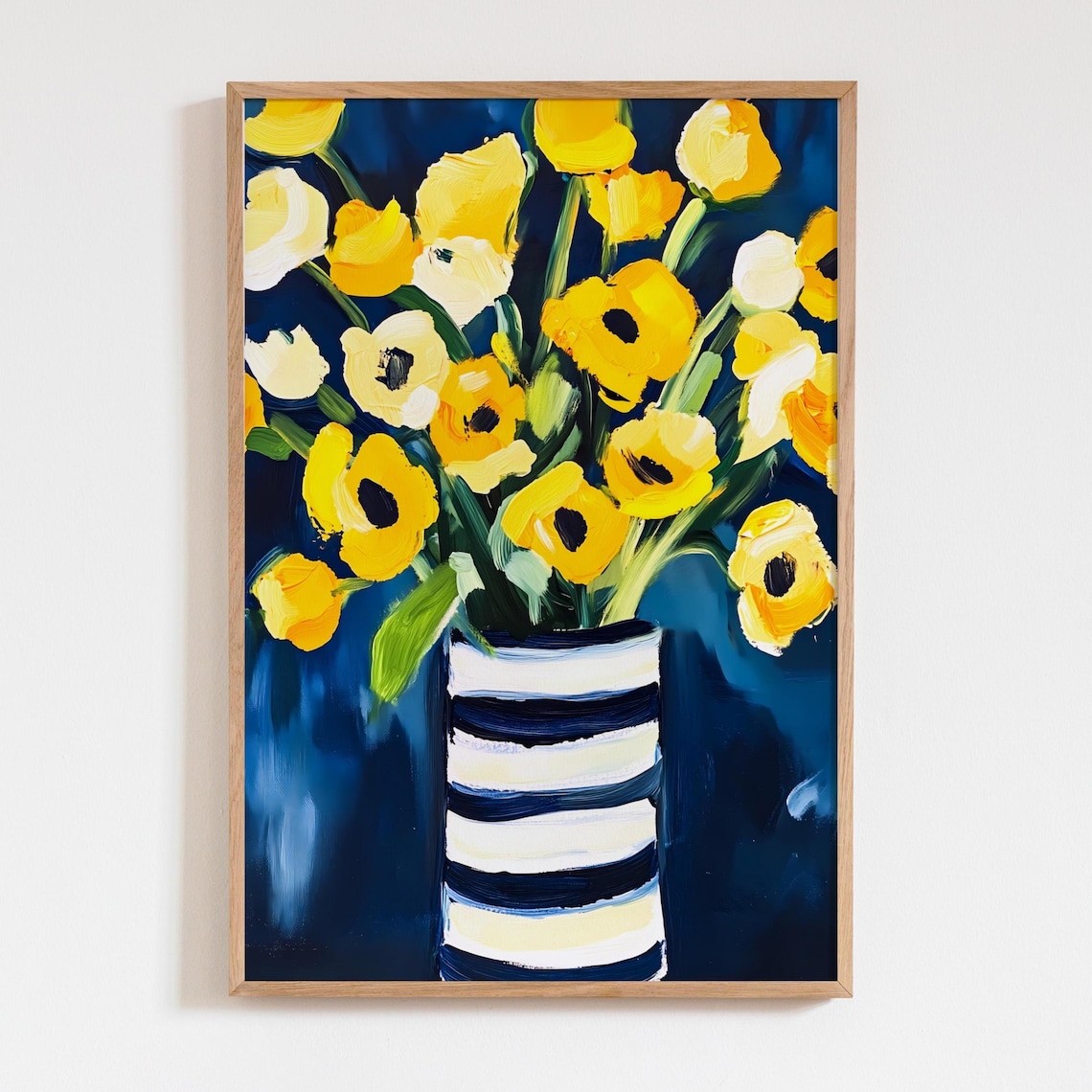 Yellow Flower Bouquet, Matisse Style Floral Art Print