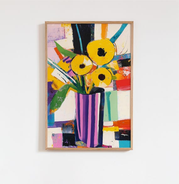 Matisse-Style Fauvist Floral Art Print