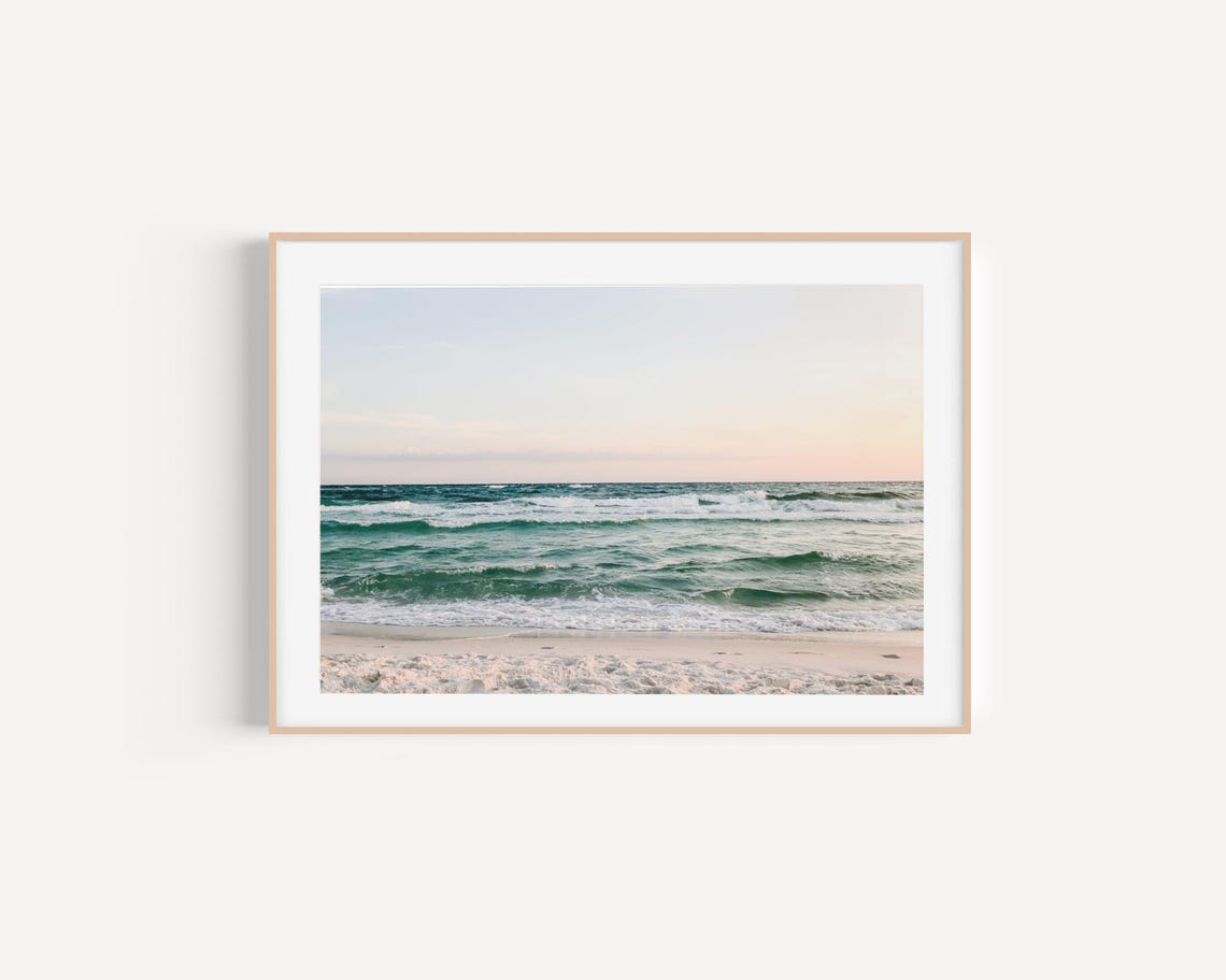 Rosemary Beach Florida Poster of Soft Waves on a Tranquil Shoreline
