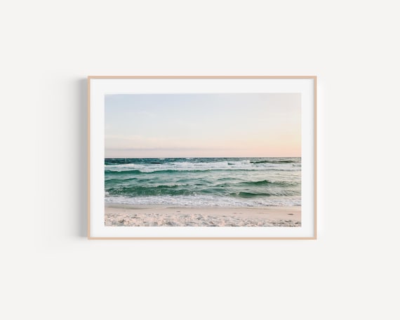 Rosemary Beach Florida Poster of Soft Waves on a Tranquil Shoreline