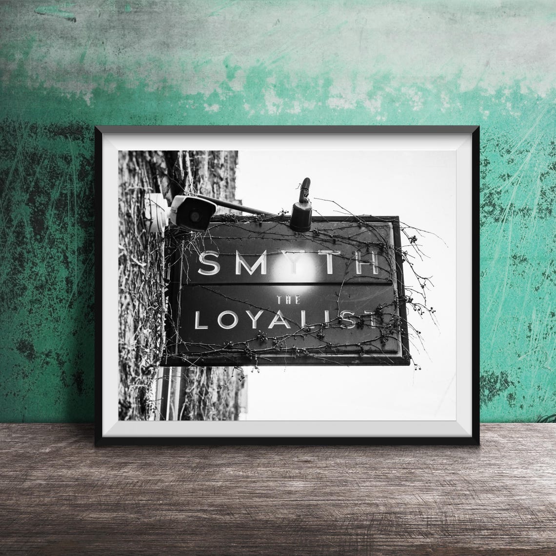 Smyth The Loyalist Vine Covered Chicago Bar Sign Photo Poster - Image 2
