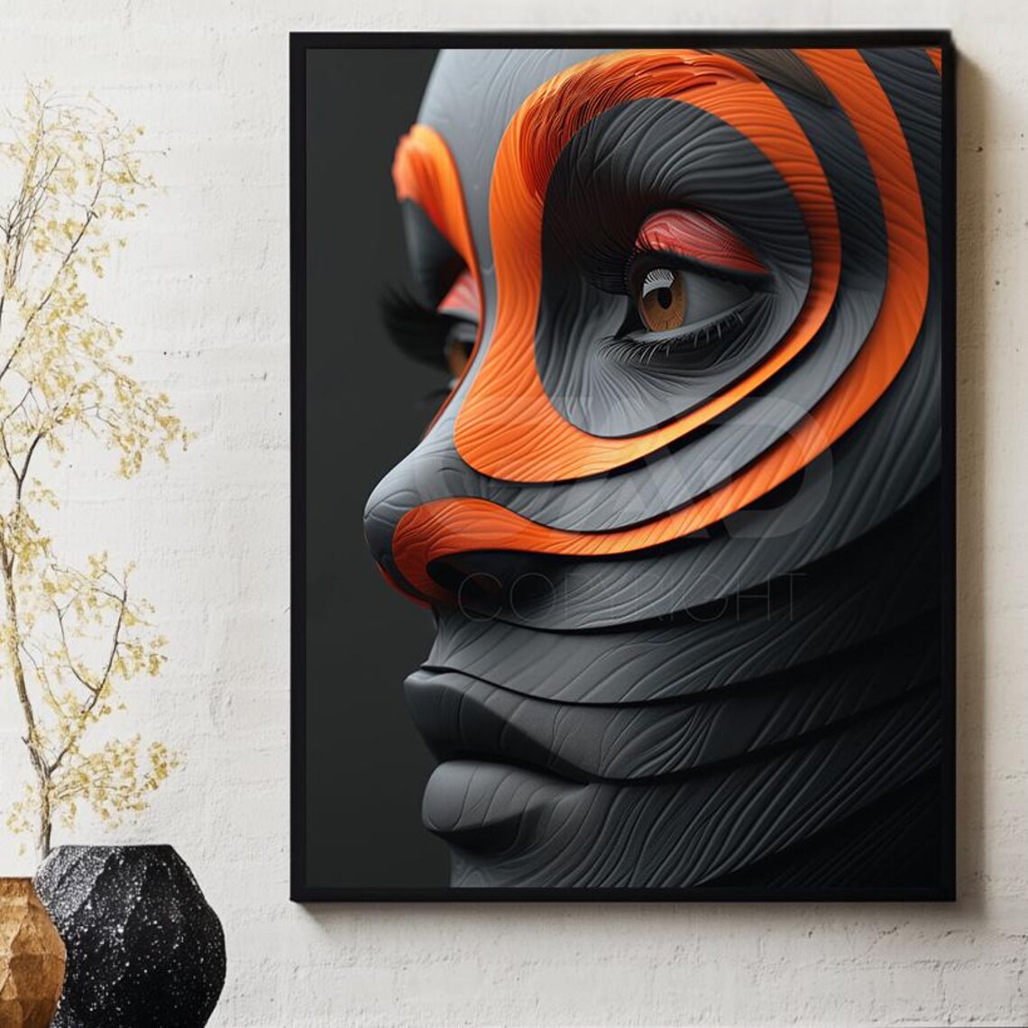 Futuristic Woman Face, Sci Fi Biomech Harmony