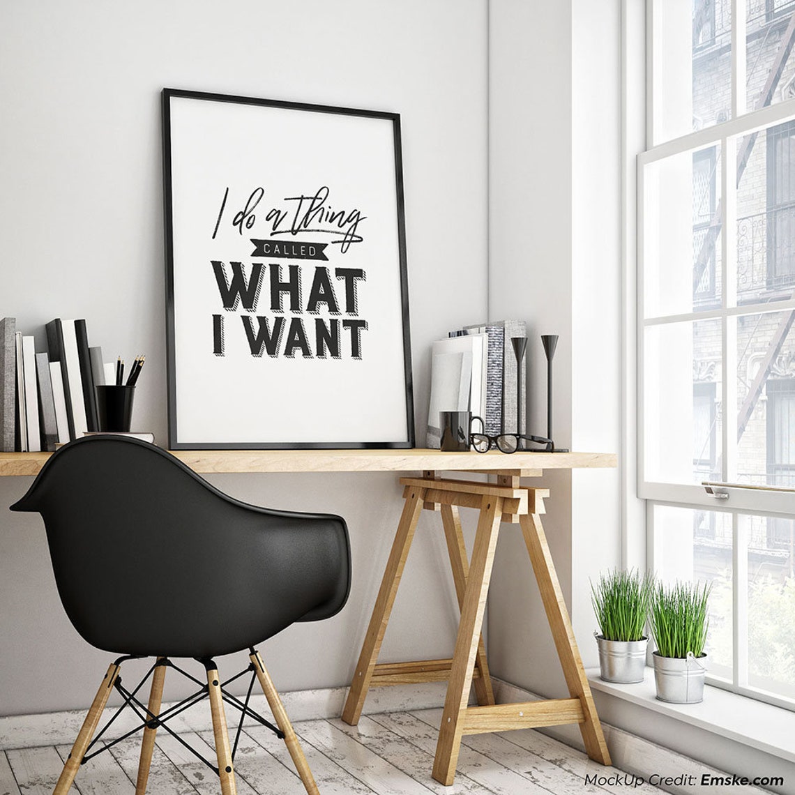 I Do a Thing Called What I Want Sassy Bold Typography Poster - Image 2